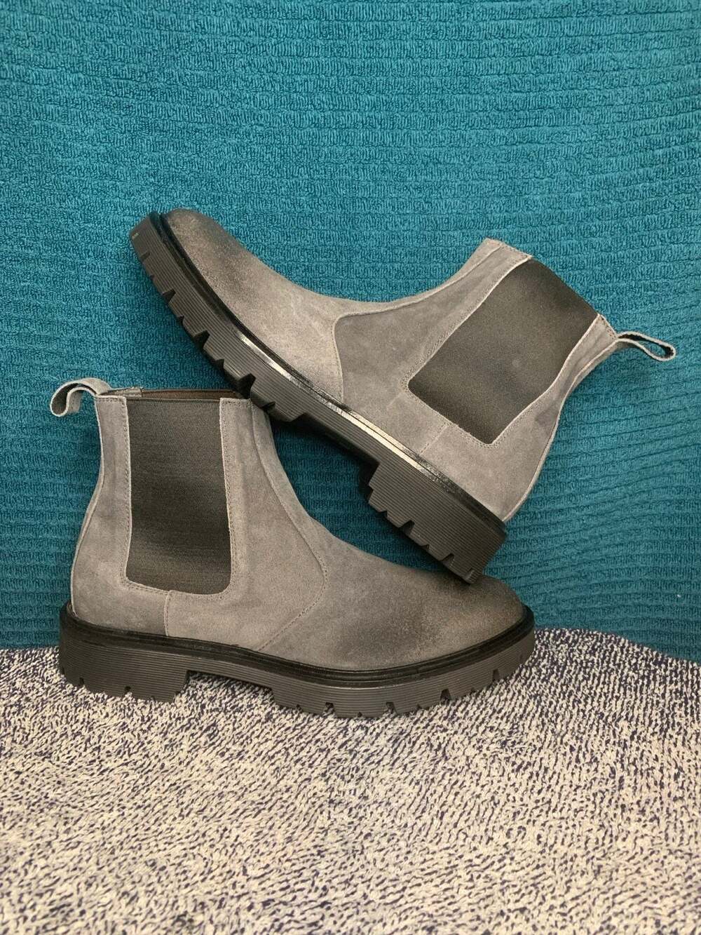 Good Man Brand, Genuine Leather Modern City Chelsea Charcoal Boots Men Size 8.5